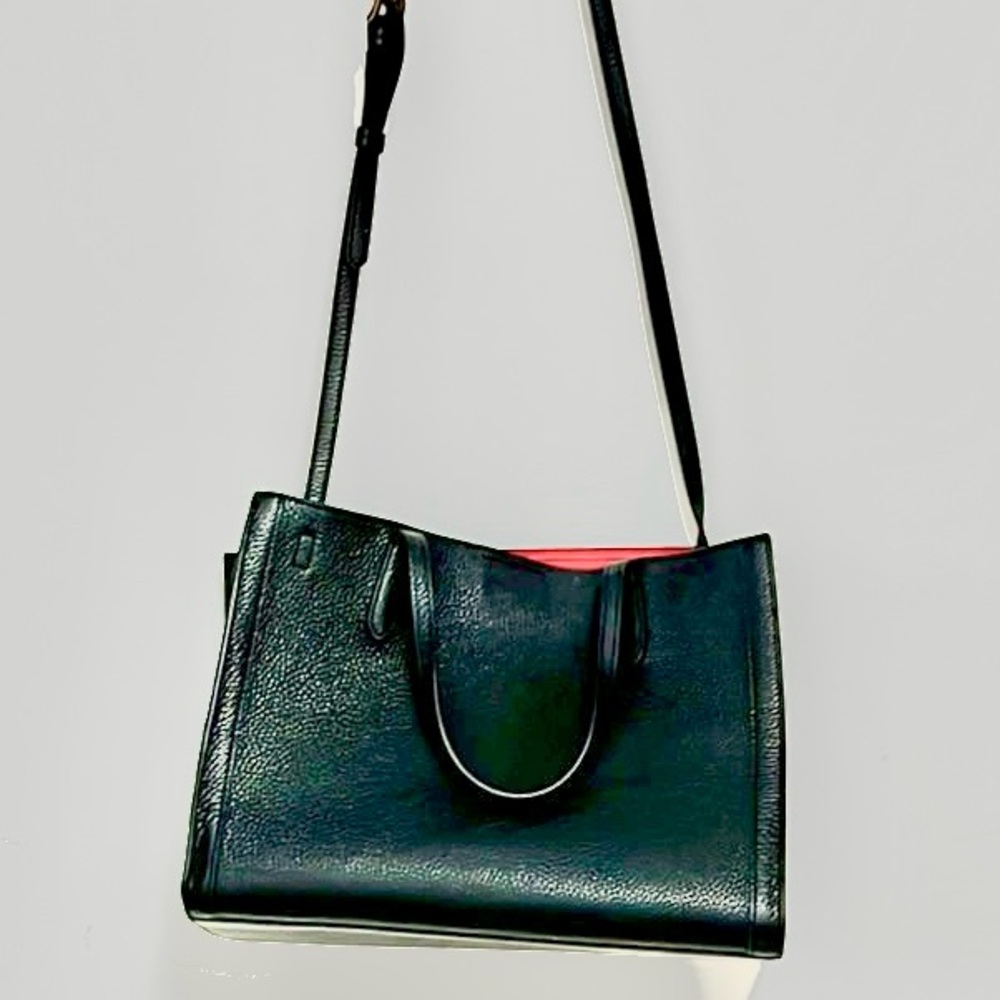 Banana Republic Black Leather Structured Shoulder… - image 3